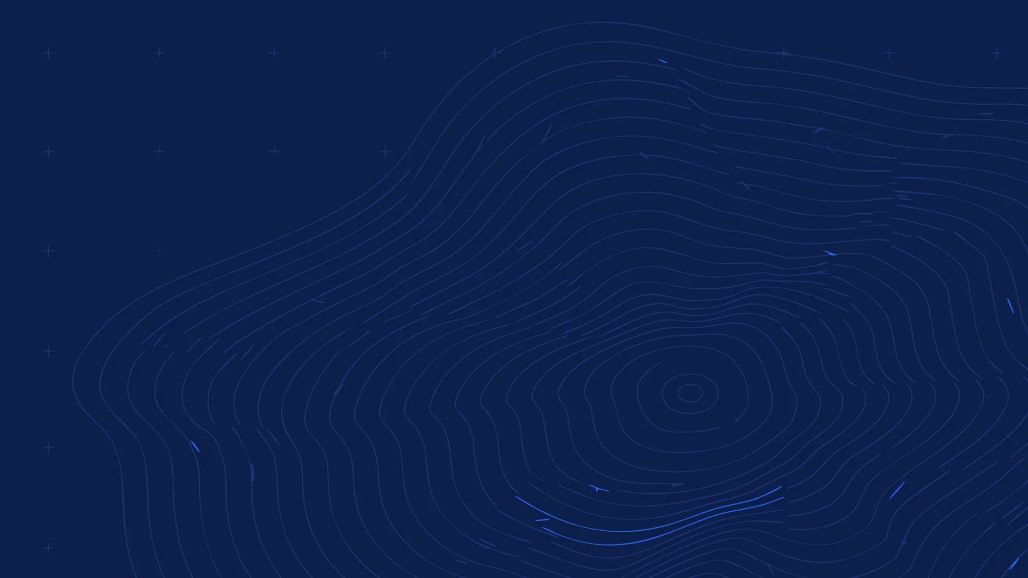 Abstract navy contour field representing distributed field-force territory coverage